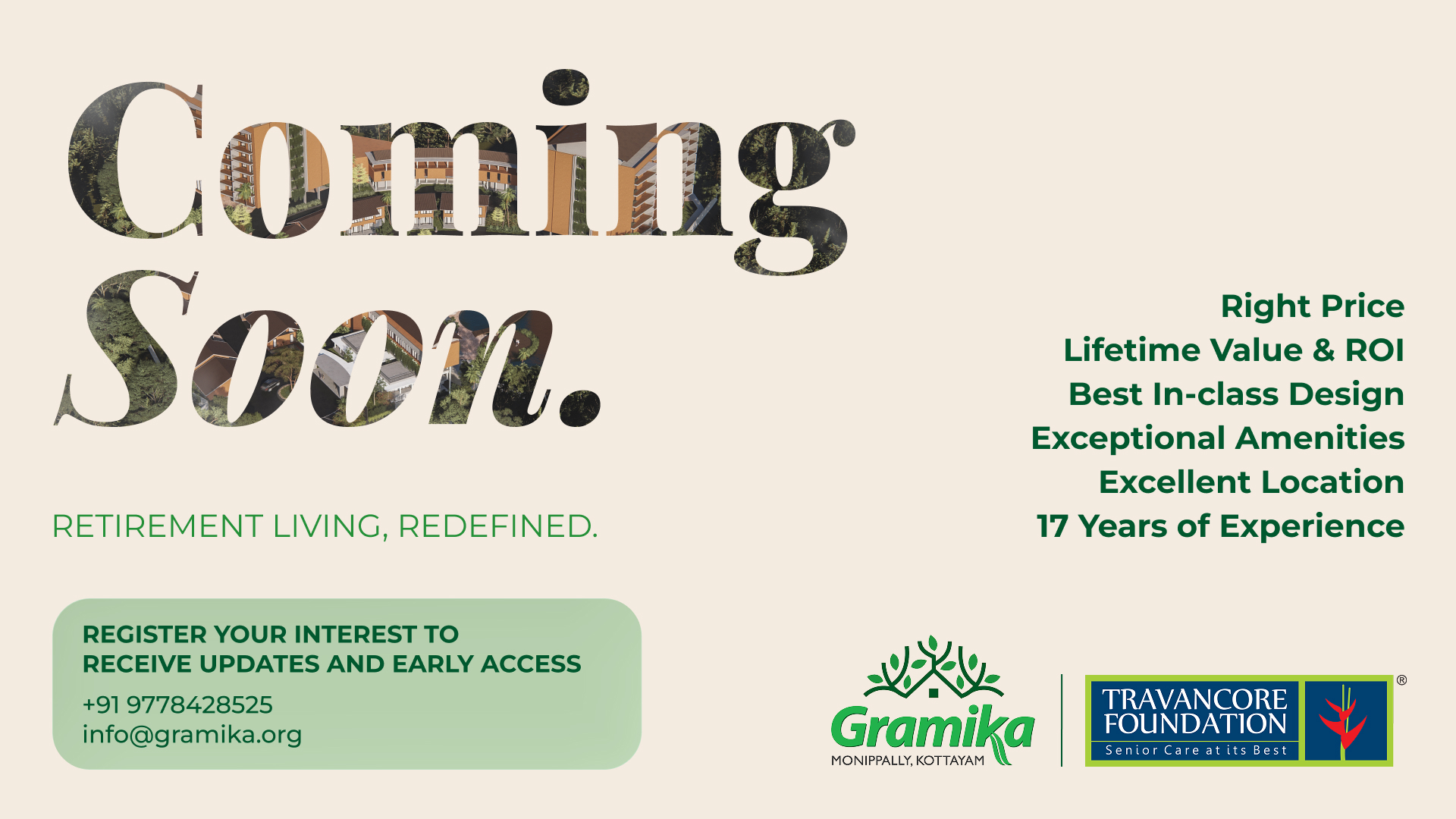 Gramika coming soon - retirement living redefined